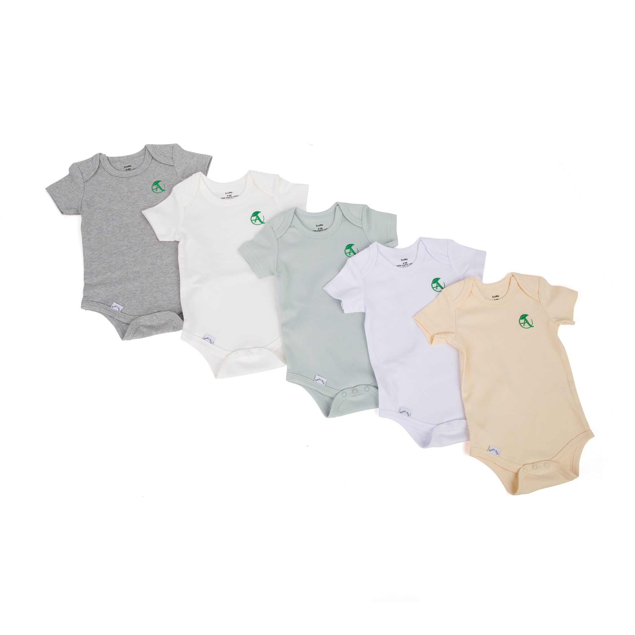 Psalm 127:3 Organic Cotton Baby Onesies – 5 Pack Christian Gift Set