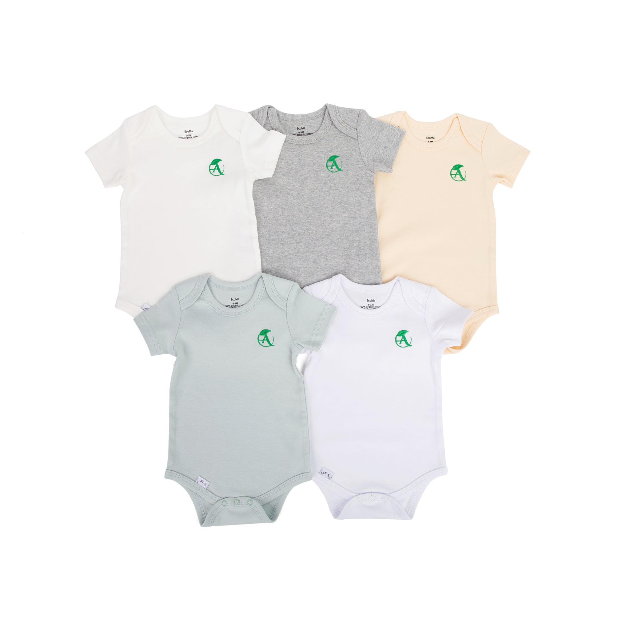 Psalm 127:3 Organic Cotton Baby Onesies – 5 Pack Christian Gift Set