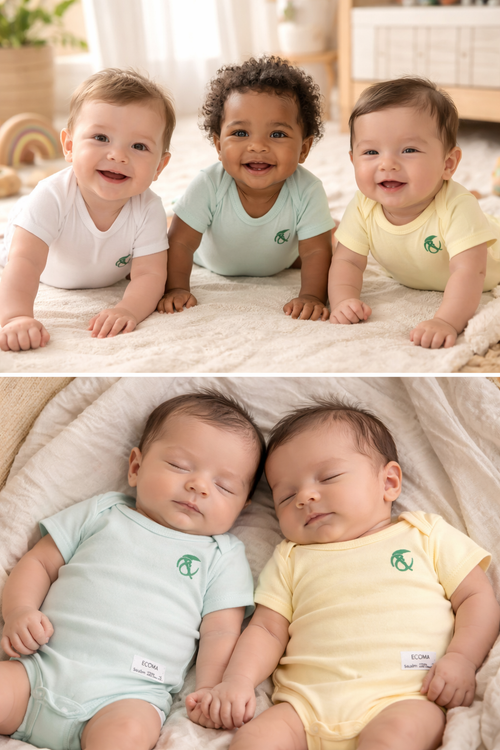 Psalm 127:3 Organic Cotton Baby Onesies – 5 Pack Christian Gift Set
